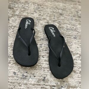 Cobian Nias Bounce 2‎ Flip Flop Sandal Womens Size 8 Black Comfort
